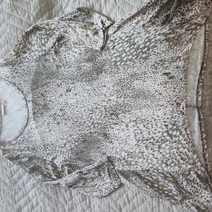 LOGO Green Leopard Print Tunic. sz L